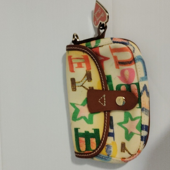 Vintage  Dooney & Bourke Doodle Scribble Wristlet - Picture 2 of 7